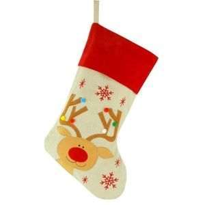 Reindeer Christmas Stocking Holiday Decor